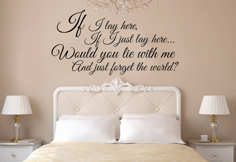 Imprinted Designs Snow Patrol Chasing Cars Lyrics Vinyl Wall Decal Sticker Art (Extra Large 22" X 42") Black 22" x 42" 2