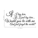 Snow Patrol Chasing Cars Lyrics Vinyl Wall Decal Sticker Art - Vinyl Sticker Decal - Motivational Quote Decal Lettering - Removable Vinyl Decal Decoration   4