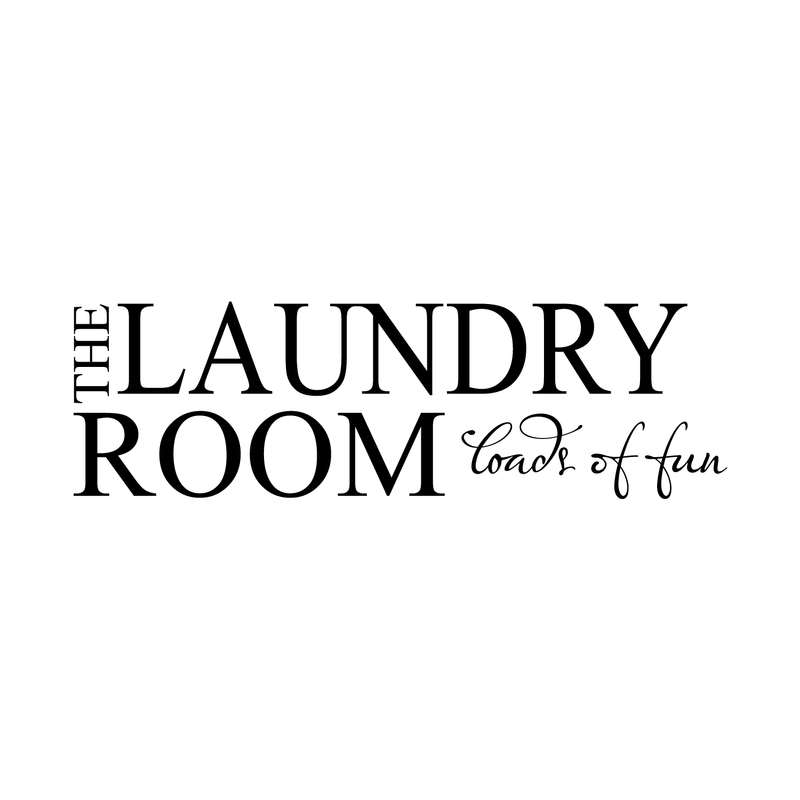 Imprinted Designs Laundry Room Loads of Fun Vinyl Wall Decal Sticker Art Black 7" x 23" 5