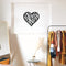 Imprinted Designs Zebra Striped Print Heart Wall Decal Sticker Art Black 21" x 22" 4