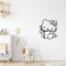 Imprinted Designs Reading Hello Kitty Inspired Wall Decal Sticker Art Mural Black 22" x 23"