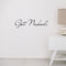 Imprinted Designs Get Naked Bathroom Vinyl Wall Decal Sticker Art (6" X 23") Black 6" x 23" 2