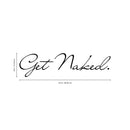 Imprinted Designs Get Naked Bathroom Vinyl Wall Decal Sticker Art (6" X 23") Black 6" x 23" 4