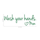 Printique Wash Your Hands Love Mom Quote Bathroom Wall Stickers Waterproof Art Vinyl Decal Bathroom Wall Decor -   5