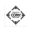 Pulse Vinyl Fresh Ground Coffee Roasted Here - Wall Art Decal 23" x 23" - Cafe Wall Decor - Coffee Lovers Gifts - Coffee Wall Art Decoration - Kitchen Wall Decor (23" x 23"; Black) Black 23" x 23"