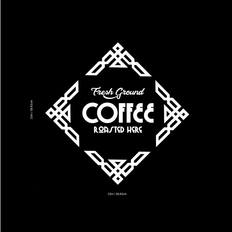 Pulse Vinyl Fresh Ground Coffee Roasted Here - Wall Art Decal - Cafe Wall Decor - Coffee Lovers Gifts - Coffee Wall Art Decoration - Kitchen Wall Decor   5