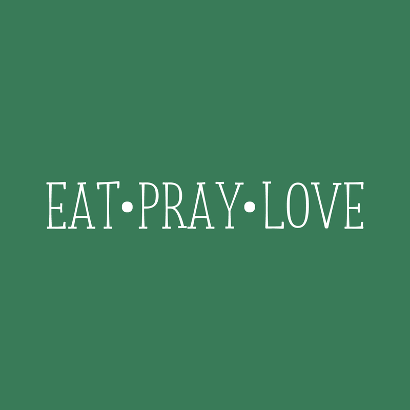 EAT; PRAY; LOVE - Wall Art Vinyl Decal - 3" X 23"  Decoration Vinyl Sticker - Inspirational Kitchen Dining Room Wall Decor - Trendy Wall Art - Motivational Kitchen Wall Art Decal White 3" X 23" 5