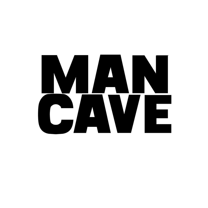 Man Cave - Funny Quotes Wall Art Vinyl Decal - 20" X 33" Decoration Vinyl Sticker - Men’s Humor Quotes Wall Art Decal - Bedroom Living Room Decor - Trendy Wall Art Black 20" X 33" 4