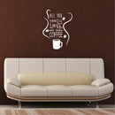 All You Need is Love and More Coffee - Wall Art Decal 15" x 20" Decoration Wall Art Vinyl Sticker - Kitchen Wall Art Decor - Funny Coffee Lovers Wall Decor - Coffee Shop Signs (15" x 20"; White) White 15" X 20" 2