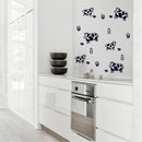 Cow Print Peel and Stick Decals - Kitchen Wall Art Vinyl Decal - 27" X 14" Restaurant Decor Vinyl Sticker - Farm Animal Wall Decor - Country Kitchen Vinyl Stickers Black 27" x 14" 2