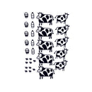 Cow Print Peel and Stick Decals - Kitchen Wall Art Vinyl Decal - 27" X 14" Restaurant Decor Vinyl Sticker - Farm Animal Wall Decor - Country Kitchen Vinyl Stickers Black 27" x 14" 4