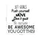 Set Goals; Push Yourself; Don’t Quit - Inspirational Quotes Wall Art Vinyl Decal - 24" x 23" Gym Quotes Decoration Vinyl Sticker - Motivational Wall Art Decal - Life Quotes Vinyl Sticker Wall Decor Black 24" x 23" 3