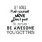 Set Goals; Push Yourself; Don’t Quit - Inspirational Quotes Wall Art Vinyl Decal - 24" x 23" Gym Quotes Decoration Vinyl Sticker - Motivational Wall Art Decal - Life Quotes Vinyl Sticker Wall Decor Black 24" x 23" 4