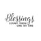 Blessings Count Them One by One - Inspirational Religious Quotes Wall Art Vinyl Decal - 10" x 22" - Living Room Motivational Wall Art Decal - Life Quotes Vinyl Sticker Wall Decor Black 10" X 22" 3