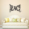 Teach Peace - Inspirational Quote Wall Art Vinyl Decal - Living Room Motivational Wall Art Decal - Life quote vinyl sticker wall decor - Bedroom Vinyl Sticker Wall Decor   2