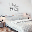 Follow Your Dreams They Know The Way - Inspirational Quote Wall Art Vinyl Decal - 24" x 23" Living Room Motivational Wall Art Decal - Life Quote Vinyl Sticker Wall Decor - Bedroom Vinyl Sticker Decor Black 24" x 23" 2