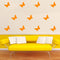 Set of 30 Butterflies Vinyl Wall Art Decals - 5" x 5" - Bedroom Vinyl Wall Decor Stickers - Apartment Vinyl Decal Decor - Kids Room Butterfly Pattern Vinyl Wall Art (5" x 5"; Orange) Orange 5" x 5"