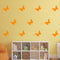 Set of 30 Butterflies Vinyl Wall Art Decals - 5" x 5" - Bedroom Vinyl Wall Decor Stickers - Apartment Vinyl Decal Decor - Kids Room Butterfly Pattern Vinyl Wall Art (5" x 5"; Orange) Orange 5" x 5" 2