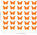 Set of 30 Butterflies Vinyl Wall Art Decals - 5" x 5" - Bedroom Vinyl Wall Decor Stickers - Apartment Vinyl Decal Decor - Kids Room Butterfly Pattern Vinyl Wall Art (5" x 5"; Orange) Orange 5" x 5" 3