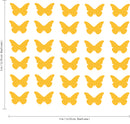Set of 30 Butterflies Vinyl Wall Art Decals - 5" x 5" - Bedroom Vinyl Wall Decor Stickers - Apartment Vinyl Decal Decor - Kids Room Butterfly Pattern Vinyl Wall Art (5" x 5"; Yellow) Yellow 5" x 5" 3