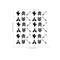 Set of 36 Tribal Wall Decals - 1.5" x 1.5" - Bedroom Wall Art Vinyl Stickers - Apartment Vinyl Decal - Kids Room Vinyl Wall Stickers - Cactus and Arrows Wall Pattern Decals Black 1.5" x 1.5" 3