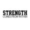 Inspirational Gym Quotes Wall Art Vinyl Decal - Strength Comes from Within - 8" x 28" Workout Gym Fitness Quote Wall Decal Sticker Decals Removable Signs Black 8" x 28" 4