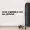 The Road to Success is Always Under Construction - Inspirational Gym Quotes Wall Art Decal - 4" x 24" Office Wall Decals - Gym Wall Decal Stickers - Fitness Vinyl Sticker - Motivational Wall Decals Black 4" x 24" 2