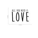 Husband and Wife Bedroom Vinyl Wall Art Decal - All You Need is Love - Home Decor Love Quote Sayings Words Removable Wall Decal Stickers Bedroom Decoration Couple Sign (16" x 23"; White)   4