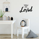 Vinyl Wall Art Decal - You are Loved - 15" x 20" - Inspirational Husband and Wife Bedroom Couples Love Quote Removable Home Decor Wall Sticker Decals Black 15" x 20"
