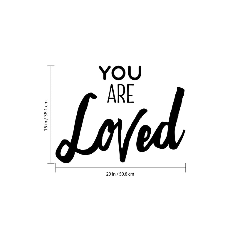 You Are Loved - Husband and Wife Bedroom Decals - Vinyl Wall Art Decal - Bedroom Decor Vinyl Decals - Love Quote Wall Decals - Inspirational Vinyl Wall Decal - Couples Wall Decal   3