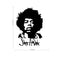 Jimi Hendrix Decal Sticker - Wall Art Decal 14" x 20" Window Decoration Vinyl Sticker Lettering/International Artist - Music Wall Decor Decals Black 14" x 20" 3