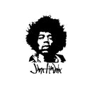 Jimi Hendrix Decal Sticker - Wall Art Decal 14" x 20" Window Decoration Vinyl Sticker Lettering/International Artist - Music Wall Decor Decals Black 14" x 20" 4