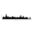 Vinyl Wall Art Decal - City Silhouette Skyline - 9" x 50" Decoration Vinyl Sticker - Living Room Office Removable Wall Decor Sticker Decals Black 9" x 50" 3