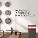Work Hard in Silence and Let Your Success Make The Noise - Inspirational Quotes Wall Art Vinyl Decal - 20" x 57" Decoration Vinyl Sticker - Motivational Wall Art Decal - Home Office Vinyl (Black) Black 20" x 57" 4