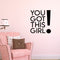 You Got This - Wall Art Decal - Motivational Life Quote Vinyl Decal - Living Room Wall Art Decor - Bedroom Wall Sticker