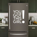 You Got This Girl! - Women’s Inspirational Quotes Wall Art Vinyl Decal - 23" X 26" Decoration Vinyl Sticker - Motivational Wall Art Decal - Bedroom Wall Art Decals - Trendy Vinyl Wall Art (White) White 23" X 26" 2