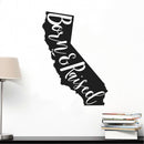 California Born & Raised Inspirational Quotes and Sayings - Wall Art Decal - Decoration Vinyl Sticker - Motivational Quotes Vinyl Wall Decor - Living Room Wall Decals