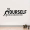 Push Yourself No One Else Is Going To Do It For You Positive Quote - Wall Art Decal - 15" x 42" - Decoration Vinyl Sticker - Life Quote Vinyl Decal - Gym Wall Vinyl Sticker - Office Removable Stickers Black 15" x 42" 2