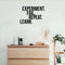 Experiment Fail Repeat Learn Motivational Quote - Wall Art Decal - Decoration Vinyl Sticker - Life Quote Vinyl Decal - Gym Wall Vinyl Sticker - Removable Vinyl Decal   2