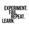 Vinyl Wall Art Decal - Experiment Fail Repeat Learn Motivational Quote - 16" x 23" - Home Work Office Wall Decor - Inspirational Sayings Words - Removable Sticker Decals Black 16" x 23" 4