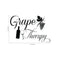 Grape Therapy Funny Wall Decals - Vinyl Wall Art Decal - Funny Wine Quote Wall Decals - Living Room Wall Decor Stickers - Winery Signs - Bar Decals (9" x 14") Black 12" x 14" 3