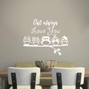 Owl Always Love You - Wall Art Decal - 23" x 29" Decoration Vinyl Sticker - Love Quote Vinyl Decal - Bedroom Wall Vinyl Sticker - Removable Vinyl Decal - Bedroom Wall Decal (White) White 23" x 29" 2