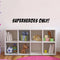 SUPER HEROES ONLY! Vinyl Wall Art Stickers - 4" x 36" - Boy’s Room Superhero Vinyl Wall Decals - Cute Nursery Wall Decal - Kids Party Vinyl Wall Decorations Black 4" x 36" 2