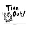TIME OUT! Clock Vinyl Wall Art Stickers - Kids Bedroom Vinyl Wall Decals - Cute Wall Art Decals for Toddler Boys and Girls Bedroom