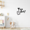 TIME OUT! Clock Vinyl Wall Art Stickers - Kids Bedroom Vinyl Wall Decals - Cute Wall Art Decals for Toddler Boys and Girls Bedroom   3