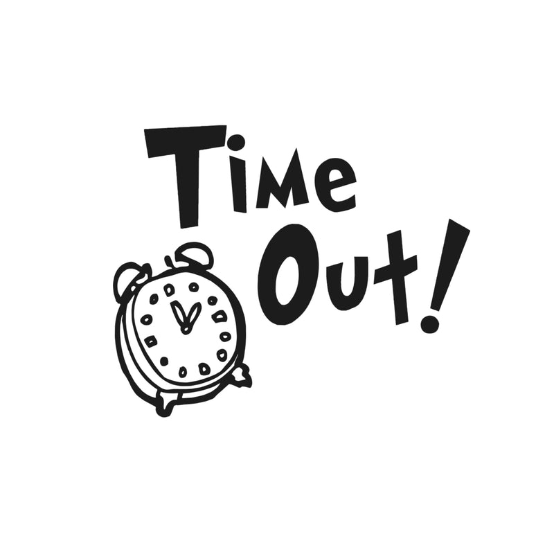 TIME OUT! Clock Vinyl Wall Art Stickers - Kids Bedroom Vinyl Wall Decals - Cute Wall Art Decals for Toddler Boys and Girls Bedroom   4