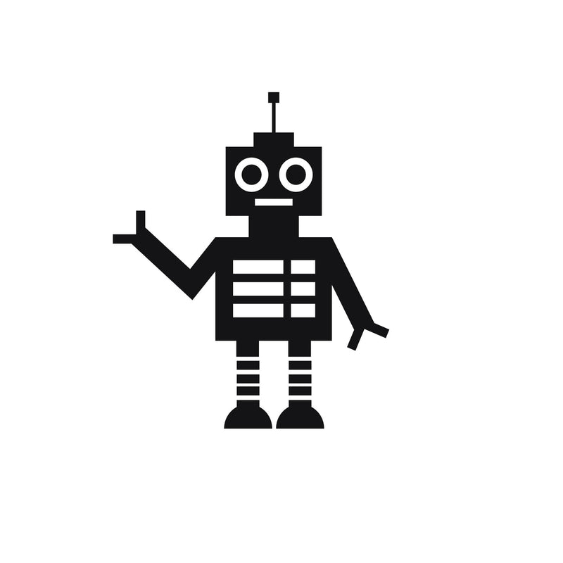 SPACE ROBOT- Vinyl Wall Art Stickers - Vinyl Wall Decor Little Boys Bedroom - Kids Robot Vinyl Sticker Decor - Wall Decal for Baby Nursery - Wall Art For Toddlers Bedroom   3