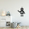 SPACE ROBOT- Vinyl Wall Art Stickers - Vinyl Wall Decor Little Boys Bedroom - Kids Robot Vinyl Sticker Decor - Wall Decal for Baby Nursery - Wall Art For Toddlers Bedroom   5