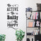 Be Active Be Healthy Be Happy - Inspirational Gym Quote - Wall Art Decal - 40"x 18" - Motivational Life Quotes Vinyl Decal - Bedroom Wall Decoration - Living Room Wall Art Decor Black 40" x 18"