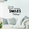 Be The Reason Someone Smiles Today - Inspirational Quote - Vinyl Wall Art Decal - 18" x 24" - Life Quotes Wall Art Sticker Black 18" x 24" 2
